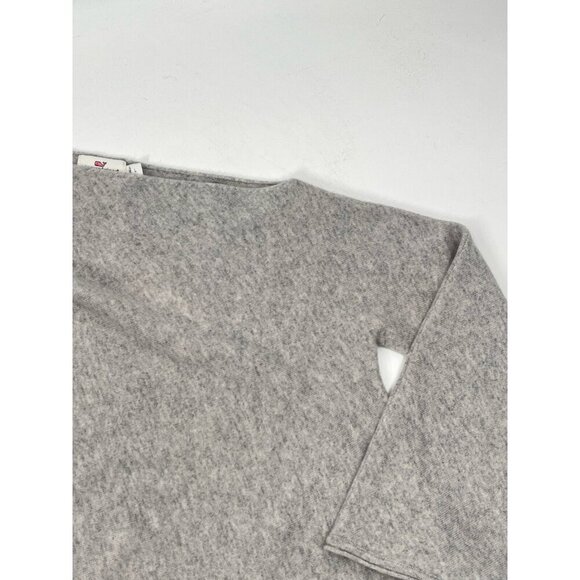 Vineyard Vines Gray Cashmere One Shoulder Sweater Sz L NWT - Picture 4 of 7